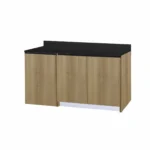 ตู้ครัวเมลามีนถังแก๊ส เปิด 3 บาน ท็อปเสมอ