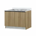 ตู้ครัวเมลามีนเปิด 2 บาน อ่างซิงค์หลุมคู่ - Image 2