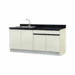 ตู้ครัวเมลามีนเปิด 4 บาน อ่างซิงค์หลุมคู่