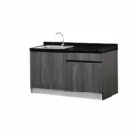 ตู้ครัวเมลามีนเปิด 4 บาน อ่างซิงค์หลุมเดี่ยว