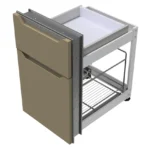 หน้าบานตู้ลิ้นชัก 2 ชั้น ไฮกลอส