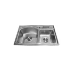 2 Panels Kitchen Cabinet with Double Bowl Sink - Image 3