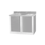 2 Panels Kitchen Cabinet with Modern Bowl Sink