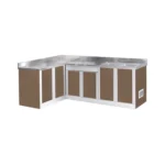 Corner Cabinet Set with Double Bowl Sinks - Image 4