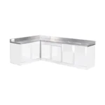 Corner Cabinet Set with Double Bowl Sinks