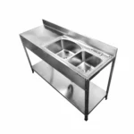 ชั้นอ่างซิงค์หลุมคู่ แบบมีที่พัก