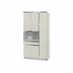 ตู้ครัวทรงสูง มีตู้ข้างรางสไลด์เมลามีน